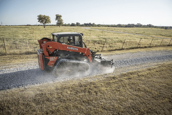 SVL65-2 grading gravel driveway