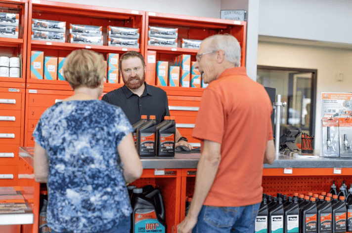 Kubota Parts employee helping customers