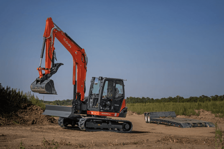 KX080 Model on site excavating