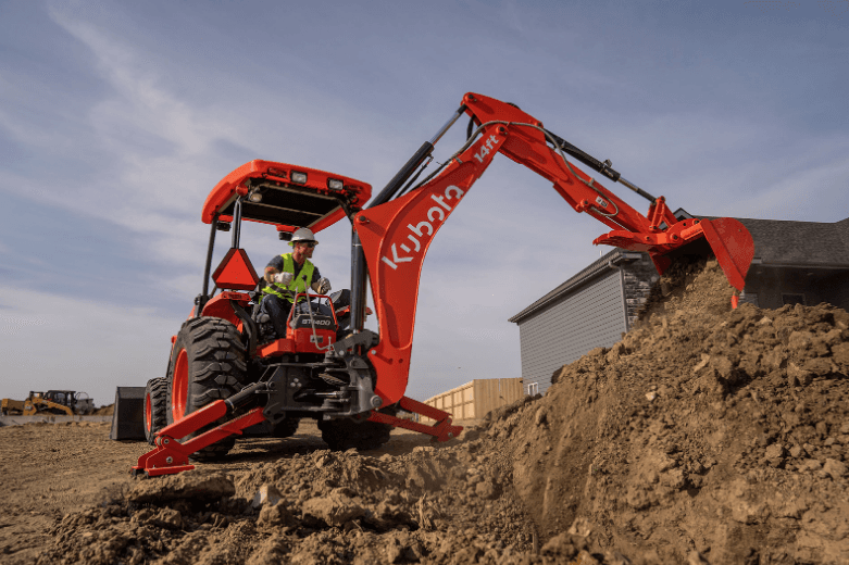 Tractor Loader Backhoe on site