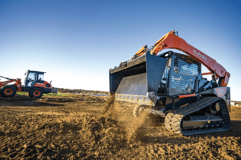 Track Loader working on a construction site