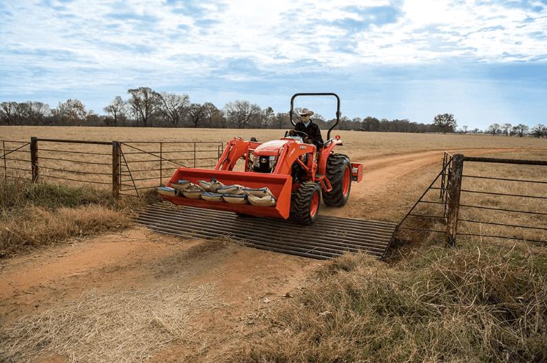 Man driving tractor