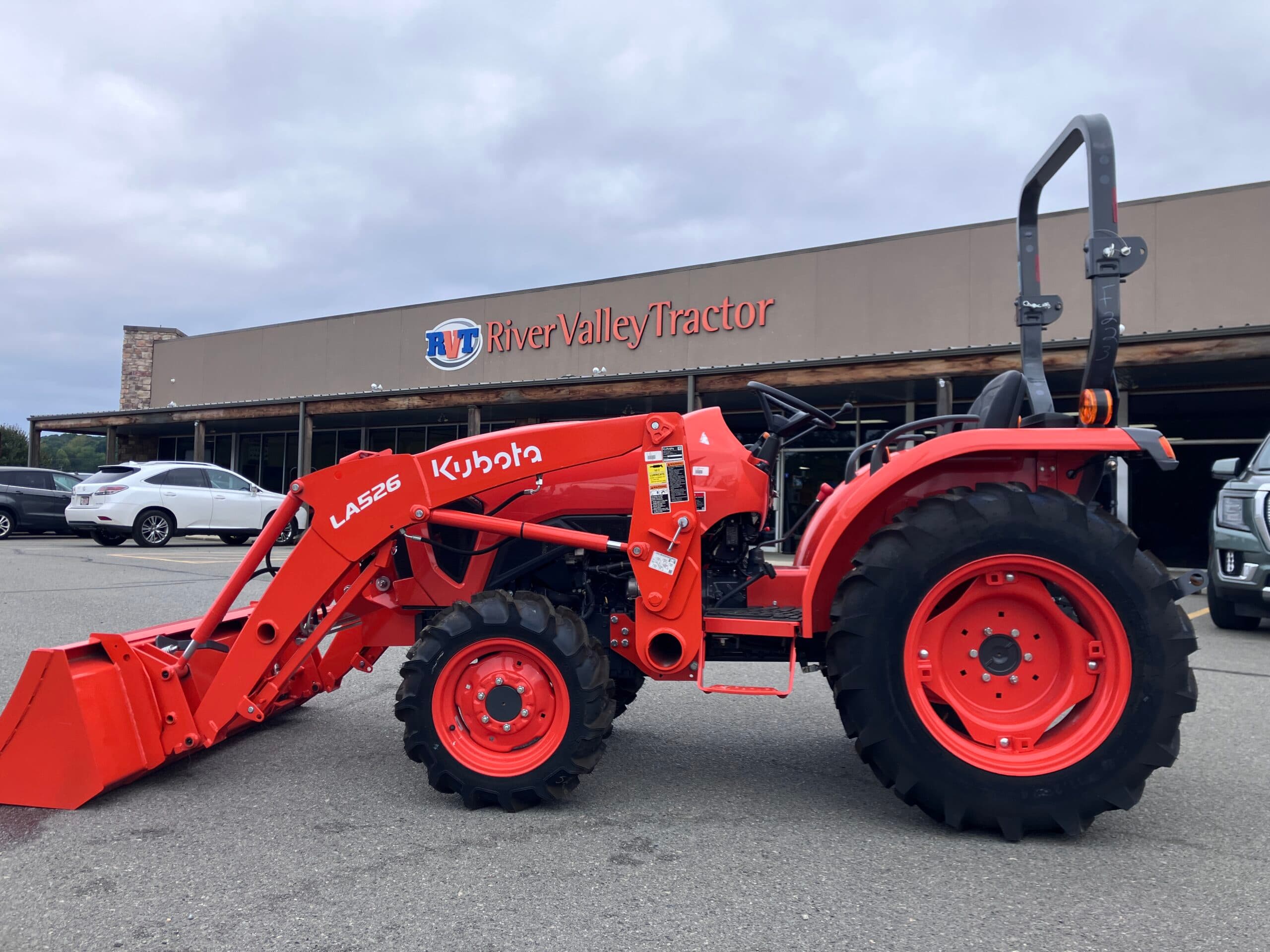 Kubota tractor on River Valley Tractor's lot