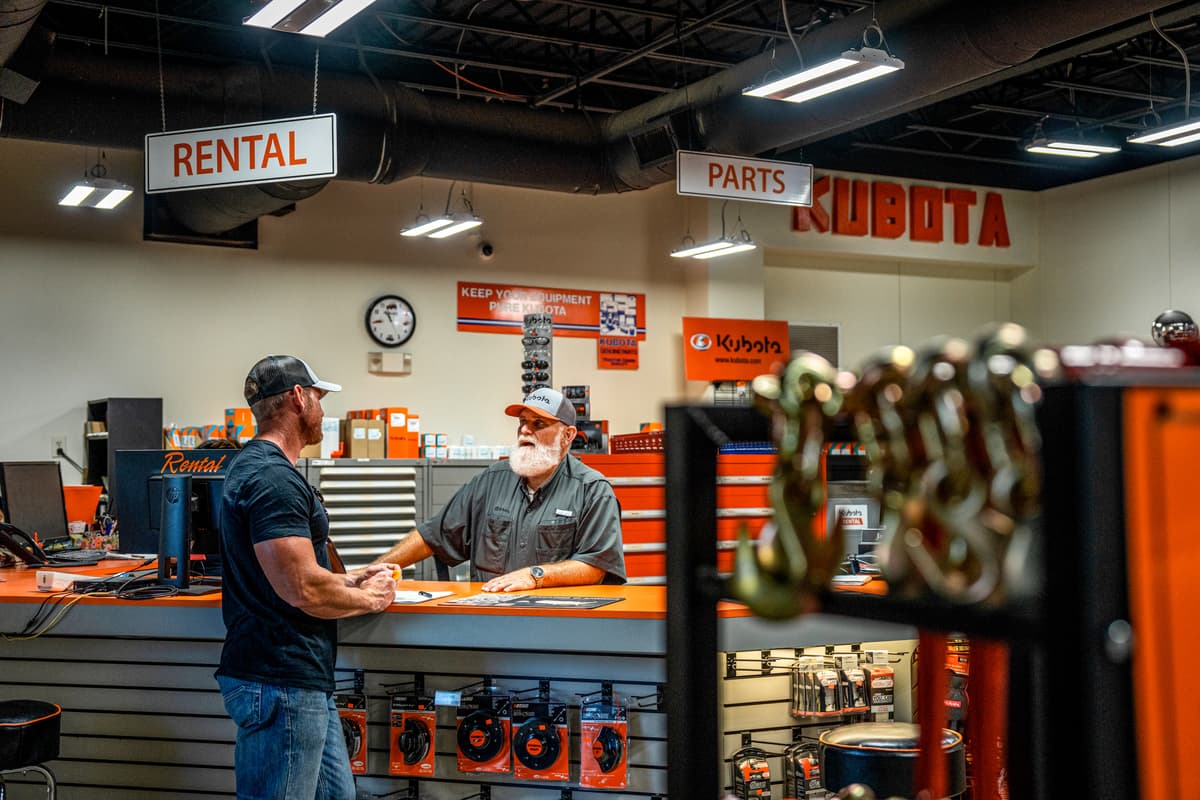 Kubota rental counter